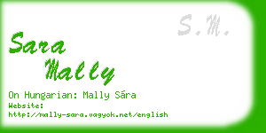 sara mally business card